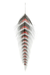 MFC Galloup's Fish Feathers Grizzled in Red and Black color variant for streamer fly tying.
