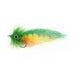 EP Amazon Special fly in Green Chartreuse Orange Yellow with hand-painted barring and yellow pearl eyes