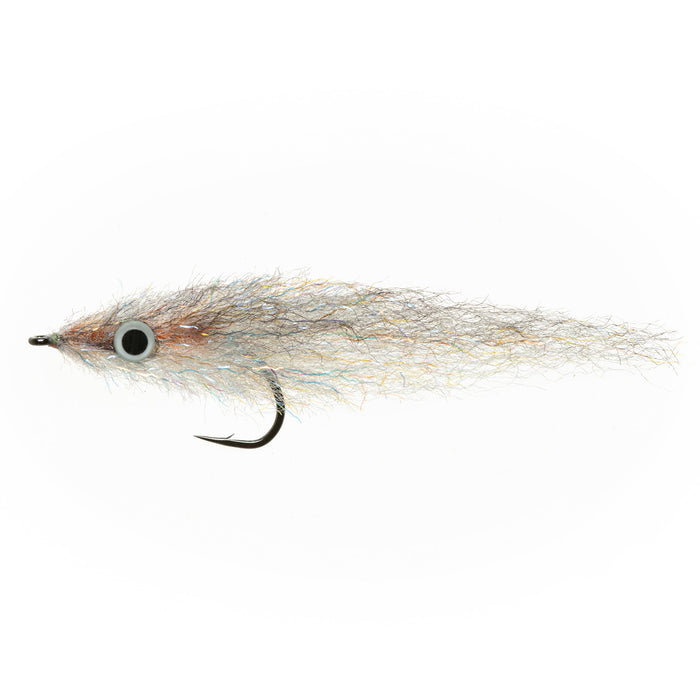 EP Ghost Minnow Grey pattern translucent synthetic streamer fly for snook and bass fishing