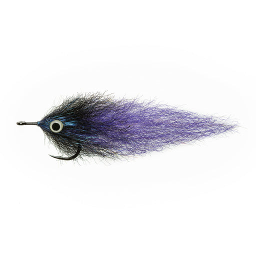 EP Tarpon Streamer saltwater fly in Black Purple profile on a heavy duty Gamakatsu hook
