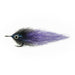 EP Tarpon Streamer saltwater fly in Black Purple profile on a heavy duty Gamakatsu hook