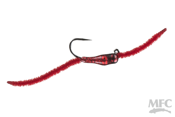 Jake's Depth Charge Jig Worm - Red - 3 Pack
