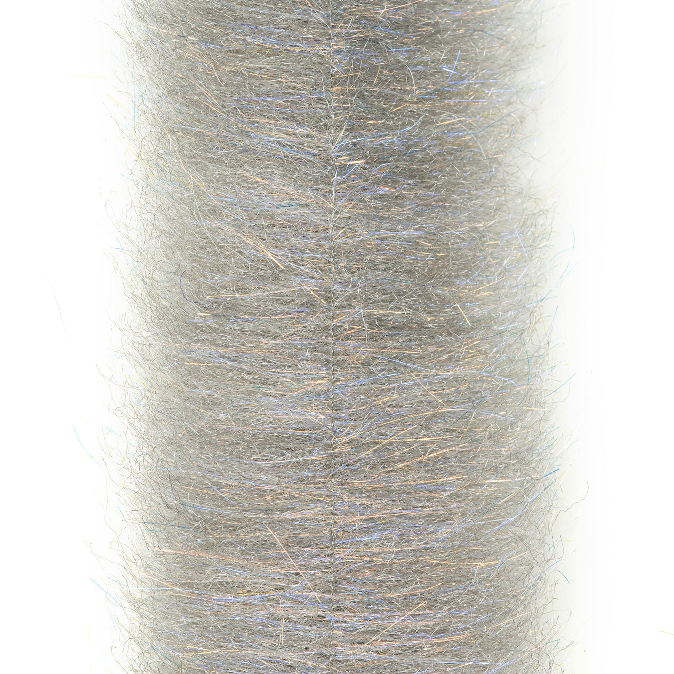 EP Brush Minnow Head in Minnow Grey colorway with synthetic fibers and subtle flash blended on a wire core