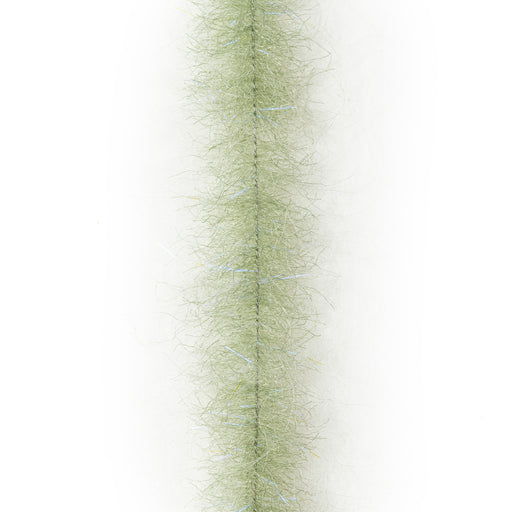 EP Brush Shrimp Dub in Light Olive colorway translucent synthetic fly tying brush with subtle flash