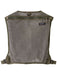 Back view of the River Rock Green Patagonia Stealth Convertible Vest highlighting the large zippered mesh drop-in storage pocket