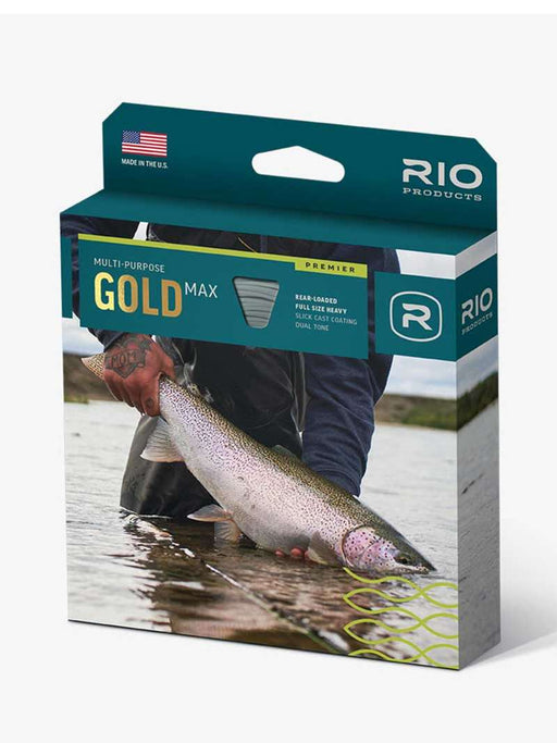 Premier Gold Max Fly Line box and spool with Mint and Blaze Orange line