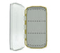 Interior view of the empty Umpqua UPG Foam Streamer Fly Box highlighting the deep Mega-Slit Power Grip Foam slots.