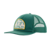Patagonia Relaxed Trucker Hat in Repair Shop Gem Green with front graphic patch profile view