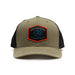Loden and Black Grundens hat with Kraken logo on the front.