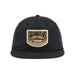 Black Grundens Trout Patch Rope Trucker Hat with a retro brown trout heritage patch and matching front bill accent rope
