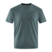 Heather green t-shirt with a front pocket and a fish graphic coming out of the pocket.