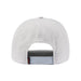 Back view of silver Grundens Skiffscript Vented Hat showing adjustable snapback and laser cut ventilation