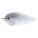 Translucent grey and white EP Peanut Butter baitfish imitation fly built with a wide compressed profile for easy casting.