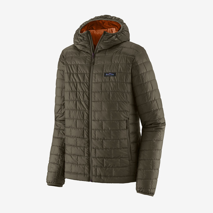 Patagonia M's Nano Puff Fitz Roy Trout Hoody - Pineneedle Green