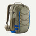 River Rock Green variant of the Patagonia Stealth Backpack 25L showcasing a muted olive green finish and an ergonomic fly fishing pack profile