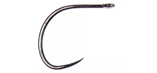 Side view of Ahrex FW527 hook showcasing straight eye and wide hook gap.