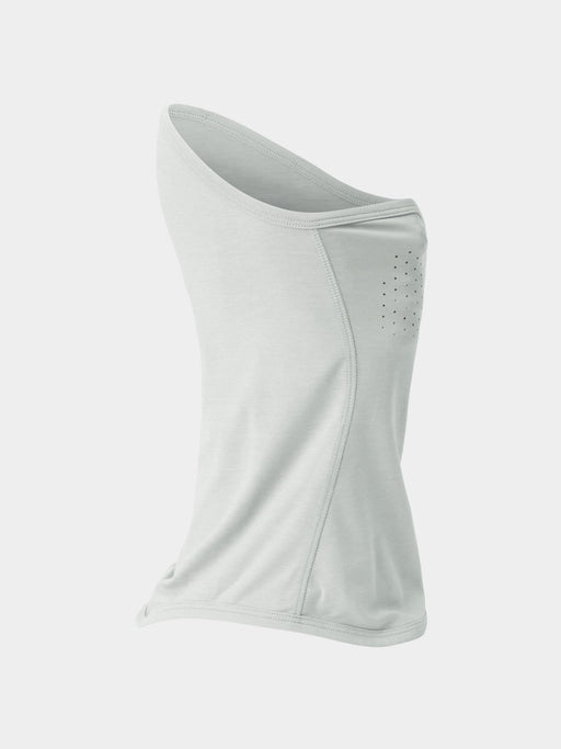 Highrise grey Duck Camp Brrr Rockport Gaiter showing the 3-panel ergonomic shape and laser-perforated breathing holes.