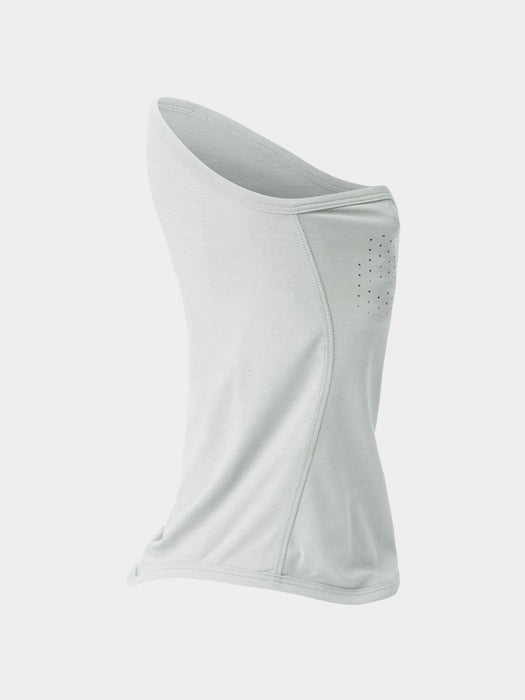 Highrise grey Duck Camp Brrr Rockport Gaiter showing the 3-panel ergonomic shape and laser-perforated breathing holes.
