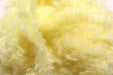 A close-up view of Hareline Easy Egg Chenille in Cream #72, displaying its plush, dense slush-style fibers in a soft, natural milky-white colorway.