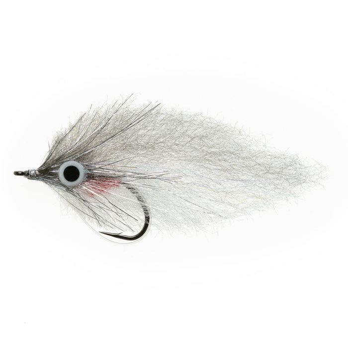 Enrico Puglisi EP Shad fly pattern with 3D eyes and red gill flash for bass and saltwater fishing