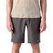 Patagonia Mens Terrebonne 10 inch inseam lightweight athletic shorts on model profile view