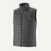 Forge Grey Patagonia Nano Puff Vest displaying the full front zipper layout and iconic horizontal brick quilting pattern