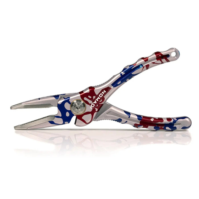 USA edition Nomad pliers with red, white, and blue graphics on a silver base.