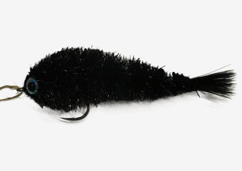Solid Black Chocklett's Finesse Changer game changer fly style built with lightweight Finesse Blend fibers for easy casting