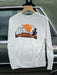 Back view of the Dyno White Patagonia L/S Cap Cool Shirt showcasing the historic Golden Colorado Howdy Folks welcome arch graphic.