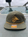 Golden Fly Shop Simple Logo Hat Loden Gold 2026 edition structured Richardson R-Active rope hat featuring a large gold embroidered fly silhouette logo