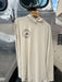 Pumice Dyno White Patagonia Cap Cool Ultra Hoody hanging up, showcasing the lightweight honeycomb airflow architecture