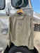 Front view of the River Rock Green Patagonia River Rambler Hybrid Sun Hoody showcasing the removable button-down hood and utility chest pockets