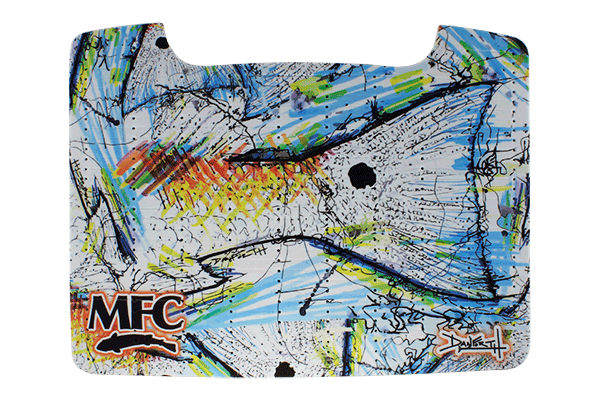 Montana Fly Company MFC Boat Box Drying Patch featuring Danforth's Sketched Redfish Tail artwork