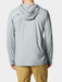 Back view of the Duck Camp Hybrid Guide Hoodie in Highrise grey highlighting the low-profile ventilated upper back.