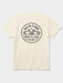 Back graphic detail of the Duck Camp Hunt and Fish Club Tee showing the retro circular Austin, Texas outdoor sporting design.