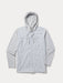 Flat view of the grey Duck Camp Hybrid Guide Hoodie showcasing the rugged cooling nylon body fabric.