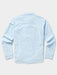 Back view of the light blue Duck Camp long sleeve fishing shirt showing the low-profile upper back cooling vents.