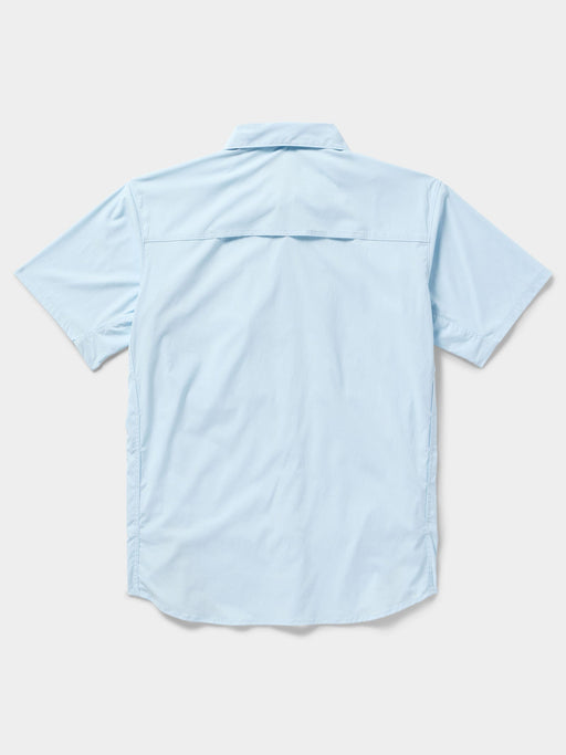 Back view of the Duck Camp Lightweight Short Sleeve Fishing Shirt highlighting the streamlined ventilation panels.