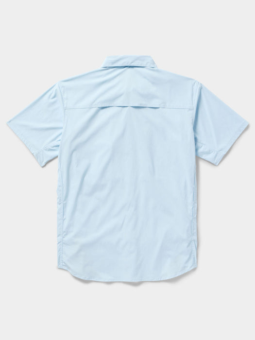Back view of the Duck Camp Lightweight Short Sleeve Fishing Shirt highlighting the streamlined ventilation panels.