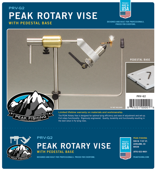 Peak - Rotary Vice with Pedestal Base - PRV-G2