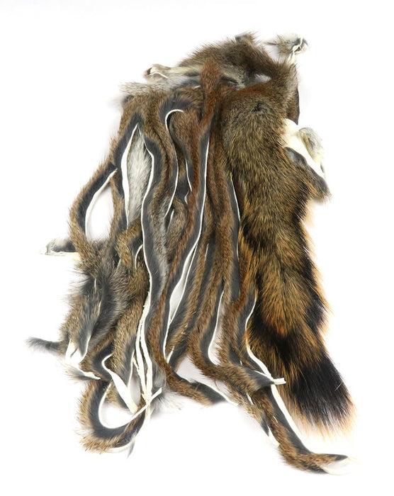 Full Hareline pre-cut micro stripped pine squirrel hide in natural for fly tying.