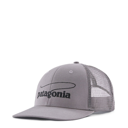 Patagonia Take a Stand Trucker Hat in Forever Grey with black casting logo
