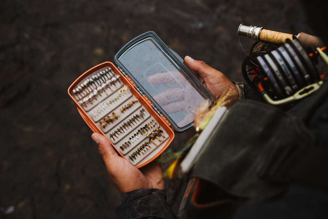 Fishpond Pescador Fly Box Medium Clear Burnt Orange