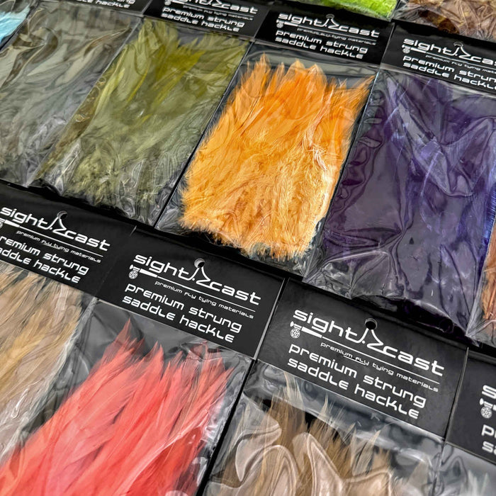 Sight Cast Premium Strung Saddle Hackle