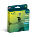 RIO Products Ambassador Series Flats Passport fly fishing line packaging in Oliver White, featuring a yellow-to-green gradient box with a fly fisherman graphic and a dark teal top section.