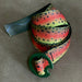 Pink and green Rainbow Trout skin pattern DRIFT Reversible Webbing Belt for fly fishing and wet wading.