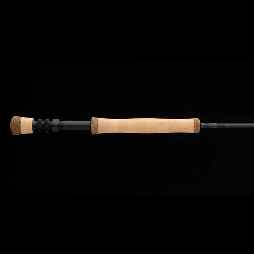 Redington EDC Tactical Edition fast action trout rod showcasing fighting butt and matte black blank architecture with dark alignment dots