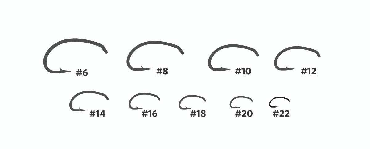 Umpqua U-Series U202 high carbon steel curved nymph hooks assortment