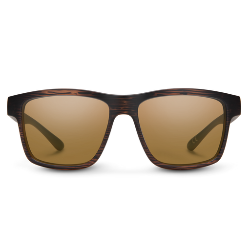 Suncloud A-Team polarized sunglasses in burnished brown frame with brown lenses.