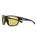 Suncloud Boone polarized sunglasses in matte black frame with low light yellow lenses.